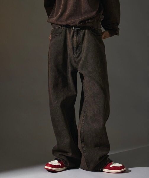 限定展開 MR HEARTS/ミスターハーツ VINTAGE WASH WIDE STRAIGHT DENIM 古着