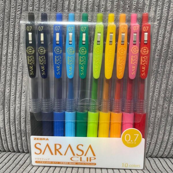 新品 ZEBRA SARASA CLIP 10色セット 0.7mm サラサ ゼブラ