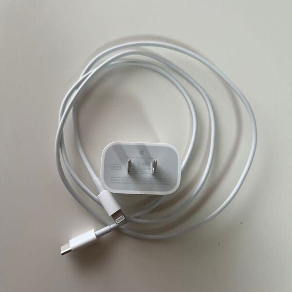 Apple USB-C電源アダプタ 20W USB-C Lightning ケーブル iPhone 充電器 純正 中古