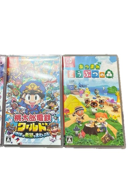 Switch ソフト 2個セット~桃太郎電鉄~世界は希望でまわってる!~あつまれどうぶつの森 スイッチ