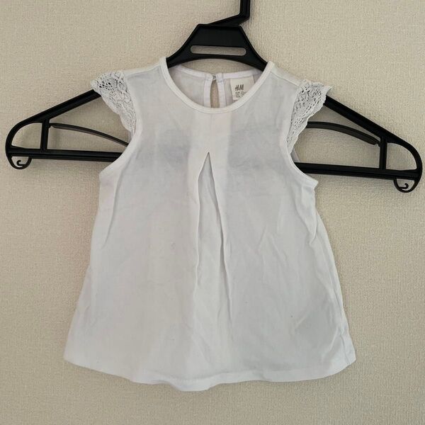 H&M ホワイト タンクトップ 6-9M 75cm相当