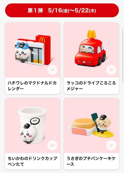 【ちいかわ】ハッピーセット コンプリートセット