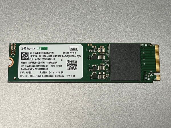 【241時間】SK hynix SSD 256GB BC511 M.2 2280 NVMe