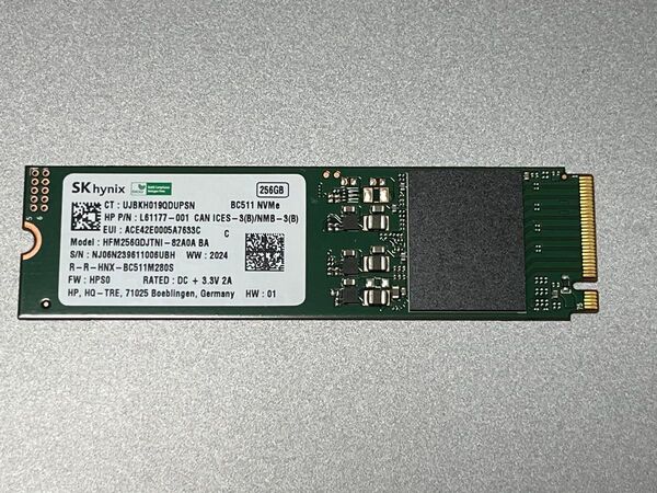 【257時間】SK hynix SSD 256GB BC511 M.2 2280 NVMe