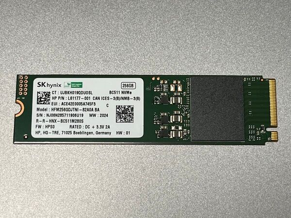 【266時間】SK hynix SSD 256GB BC511 M.2 2280 NVMe