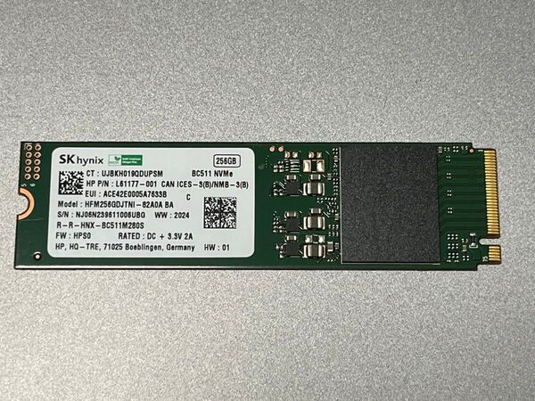 【268時間】SK hynix SSD 256GB BC511 M.2 2280 NVMe