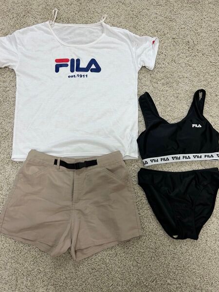 美品 フィラ FILA 水着170cm セットアップ 女の子