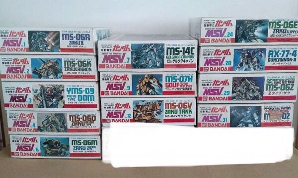 MSV モビルスーツバリエーション 12点セット バンダイ ガンプラ 未組立 旧キット 機動戦士ガンダム プラモデル
