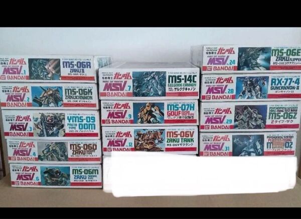 MSV モビルスーツバリエーション 12点セット バンダイ ガンプラ 未組立 旧キット 機動戦士ガンダム プラモデル