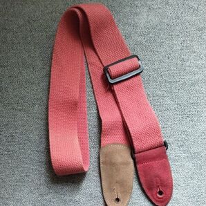 赤色 ギターストラップ 革