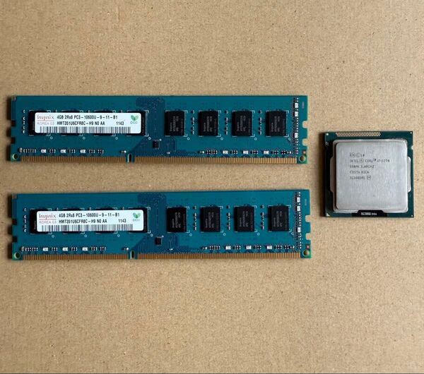 CPU Intel Core i7-3770 & Hynix 4GBメモリ2枚セット