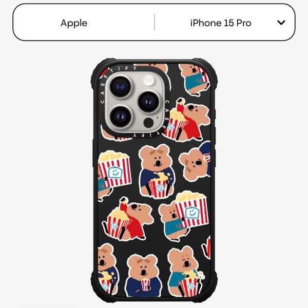 CASETiFY スナックバーアタック(クマ)iPhone15proケース