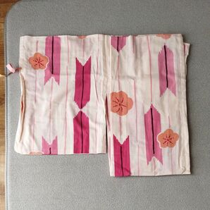 TSUMORI CHISATO 浴衣 ピンク 花柄 矢羽模様