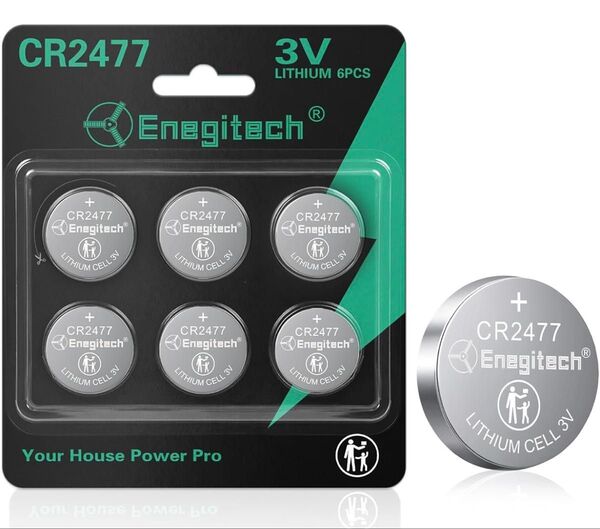 CR2477リチウムボタン電池 コイン形 高容量3V 6個セット ボタン電池