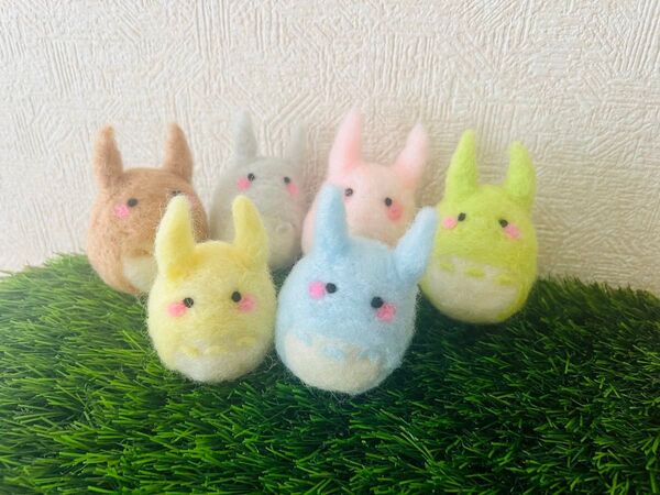 かわいい怪獣セット 羊毛フェルト ハンドメイド
