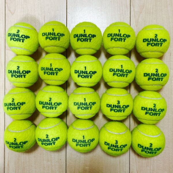 即日発送可【中古】硬式テニスボール ダンロップ フォート 20球/DUNLOP FORT 20 balls