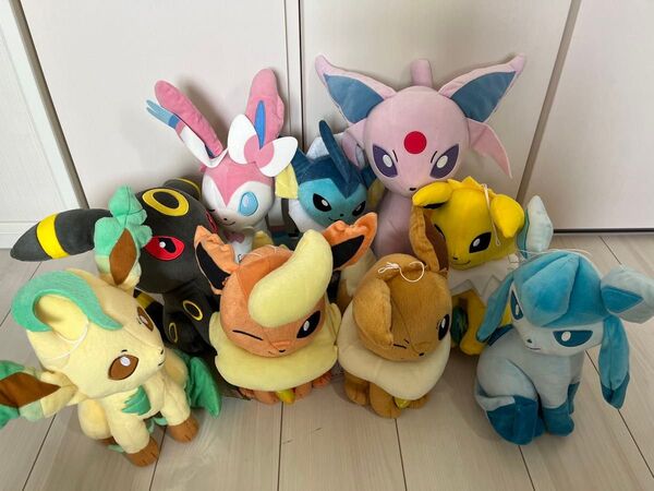 ポケモン ブイズぬいぐるみ イーブイブラッキーニンフィアグレイシアシャワーズサンダースリーフィアブースターエーフィ