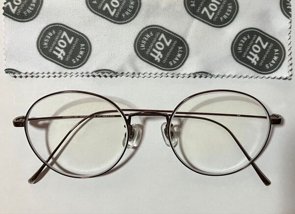 チタン Zoff Classic 丸メガネ