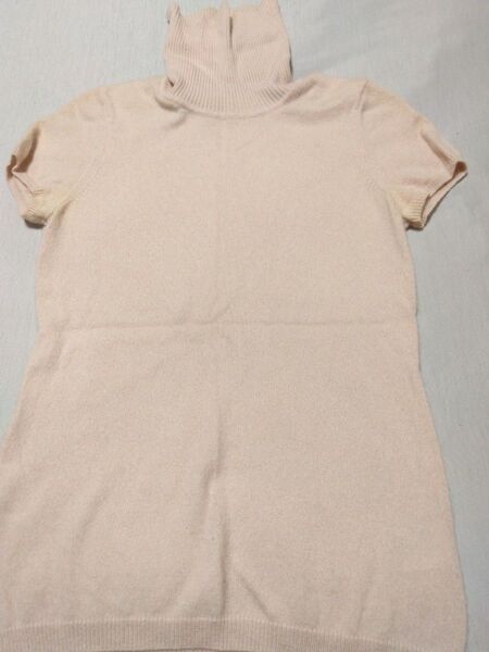 ユニクロ タートルネック 半袖 ニット カシミヤ100