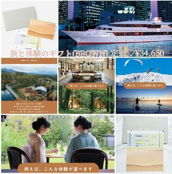 SOW EXPERIENCE 旅と体験のギフトチケット(BROWN)