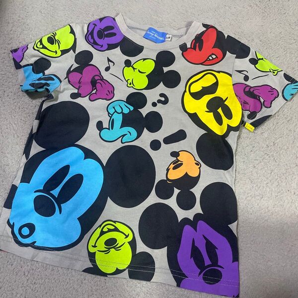 東京ディズニーリゾート ミッキーマウス 総柄 半袖 Tシャツ キッズ 110 Disney