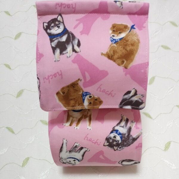 【93】お値下げ中 トイレットペーパーホルダーカバー 犬のハチ