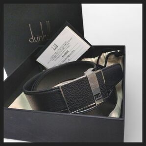 【現行品】 dunhill ダンヒル オートマティック ロングテールバックル レザーベルト35mm ブラック