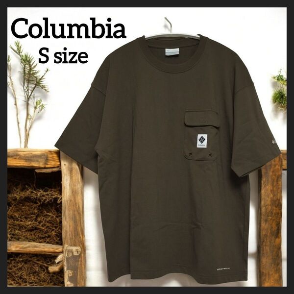 Columbia コロンビア ブラウン 半袖 Tシャツ Sサイズ