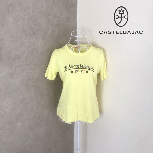 カステルバジャック 2度着用 Tシャツ カットソー 半袖Tシャツ ロゴ M トップス 半袖カットソー