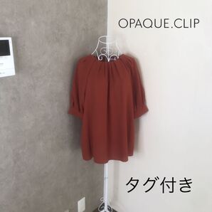 新品タグ付き オペークドットクリップ トップス ブラウス 半袖