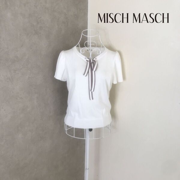 ミッシュマッシュ 1度着用 カットソー 半袖 M ホワイト 白