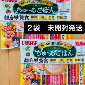 いなば ちゅ〜るごはん チーズ・ビーフバラエティ 2袋 80本 (成犬用総合栄養食)