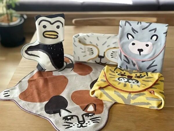 お弁当袋 お弁当箱 クロス 保冷剤 風呂敷 トラ 虎 アニマル