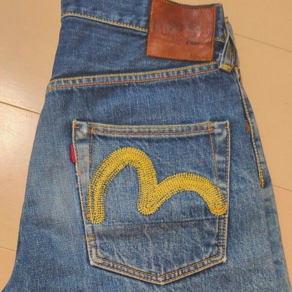 デッドストック★EVISU ジーンズ 初期デニム 虎耳 No.2 EVISタグ カモメ刺繍