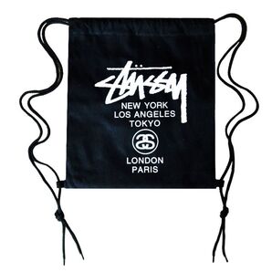 STUSSY ステューシー エコバッグ ナップザック ブラック