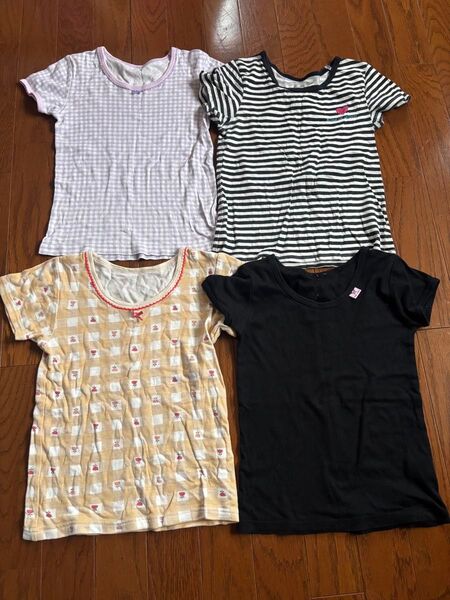 女の子 半袖 130cm 肌着 4枚セット