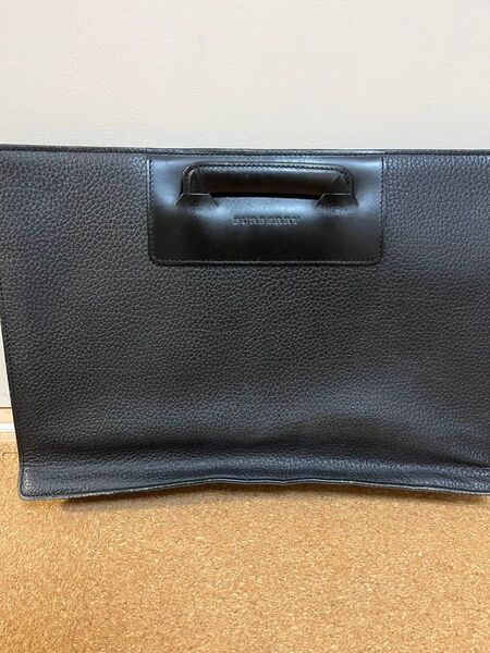 BURBERRY 書類かばん ビジネスバッグ ブラック レザー