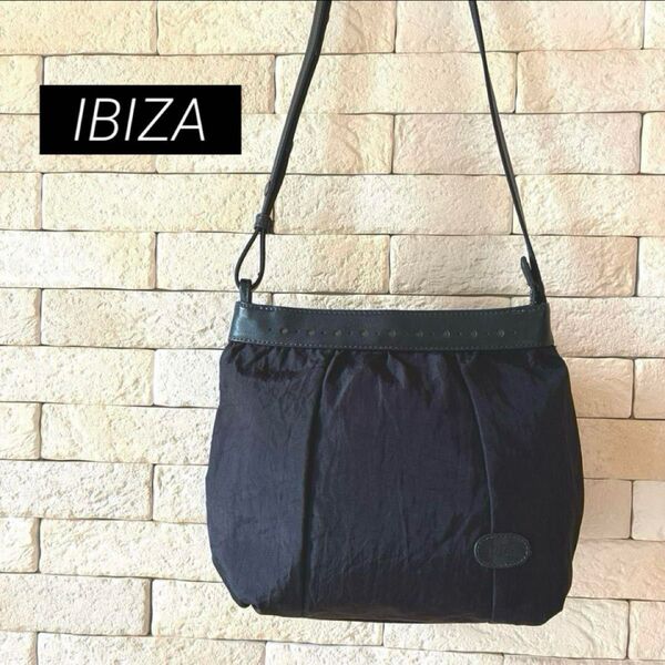 IBIZA ショルダーバッグ ナイロン×レザー