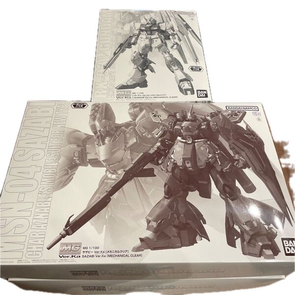 未組立 MG 1/100 νガンダムVer.Ka サザビーVer.Ka メカニカルクリア 各2個 合計4点セット
