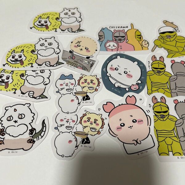 ちいかわ ダイカットステッカー 13枚 あのこ でかつよ ハチワレ シーサー ラッコ 古本屋