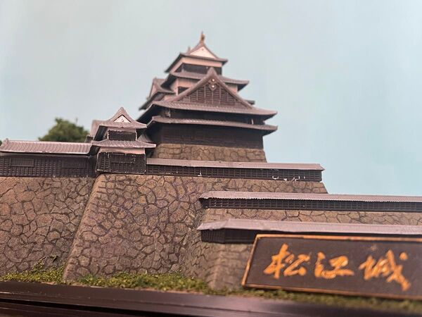 童友社プラモデル「松江城」塗装完成