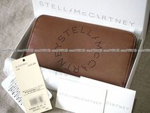 未使用5.9万《STELLA McCARTNEY》モノグラム 長財布 ブラウン ラウンドジップ ウォレット 茶×ピンク ステラ マッカートニーTOMORROWLAND_画像3