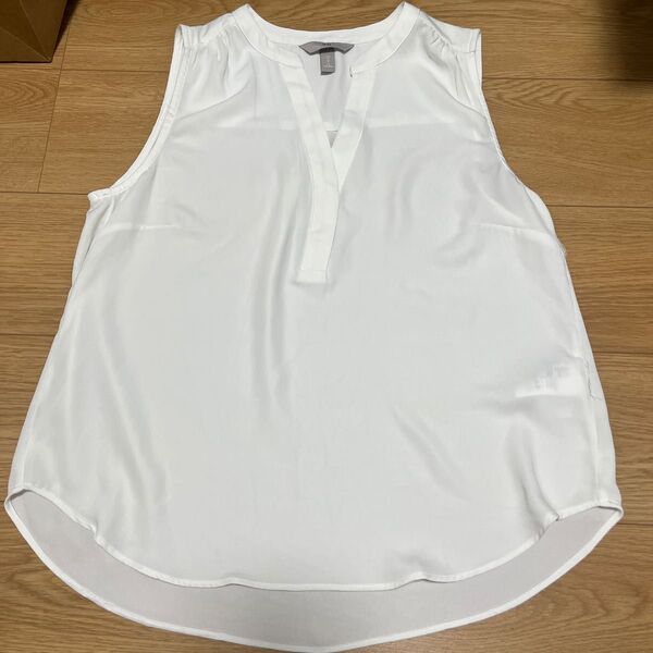 ブラウス 白 ノースリーブ シャツ トップス ホワイト カットソー H&M 38