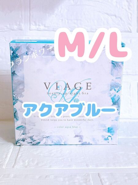 新品 ヴィアージュ ナイトブラ アクアブルー M/L