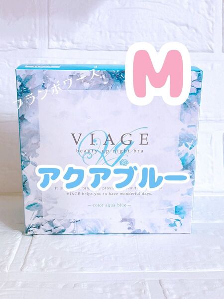 新品 ヴィアージュ ナイトブラ アクアブルー M