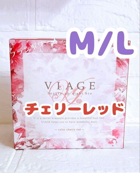 新品 ヴィアージュ ナイトブラ チェリーレッド M/L