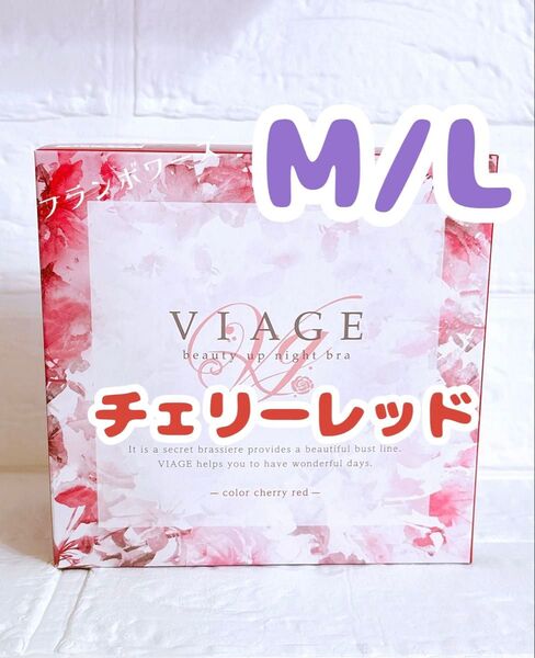 新品 ヴィアージュ ナイトブラ チェリーレッド M/L
