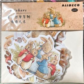 ALIDECO フレークシール ステッカー /ピーターラビット モチーフステッカー セット 新品未開封 40枚入り