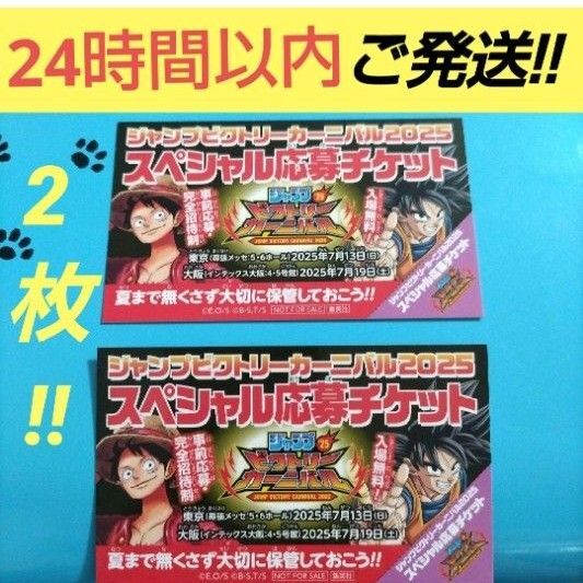 ジャンプビクトリーカーニバル 2025 スペシャル応募チケット 2枚