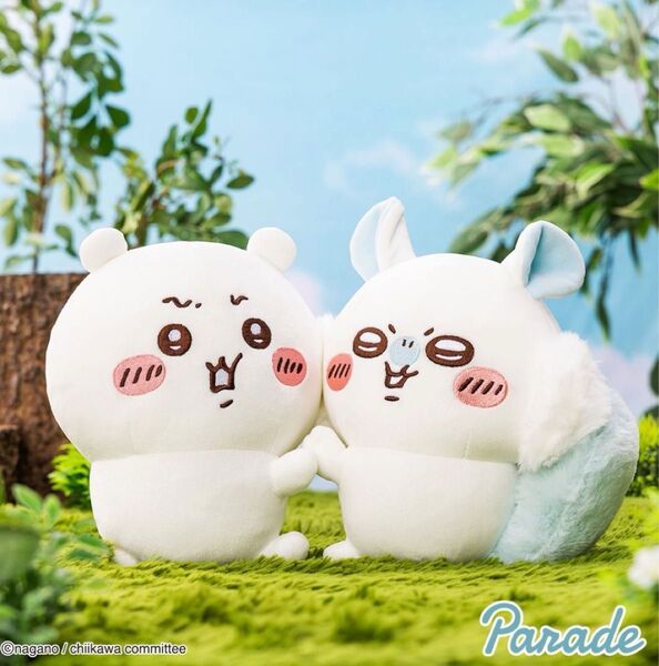 【新品・未使用】【ちいかわ&モモンガ】人気シーンが再現できる「イヤッぬいぐるみ」2体コンプリートセット